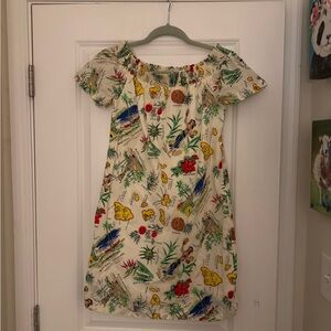 J Crew tropical print dress size 2